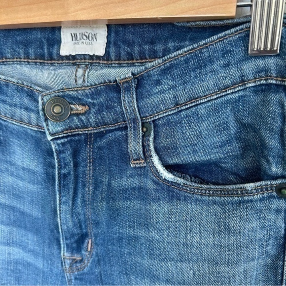 πHudson Gia Midrise skinny distressed wash jeans π 26 - Picture 11 of 13